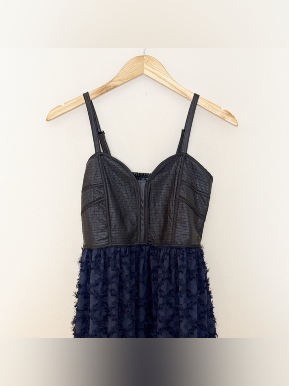 Current Air Los Angeles Midi Dress | Faux Leather Smoked | XS - Picture 6 of 13